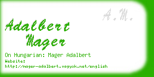 adalbert mager business card